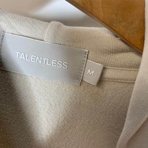 NWT Talentless Beige Hoodie Sz Medium - Picture 7 of 8
